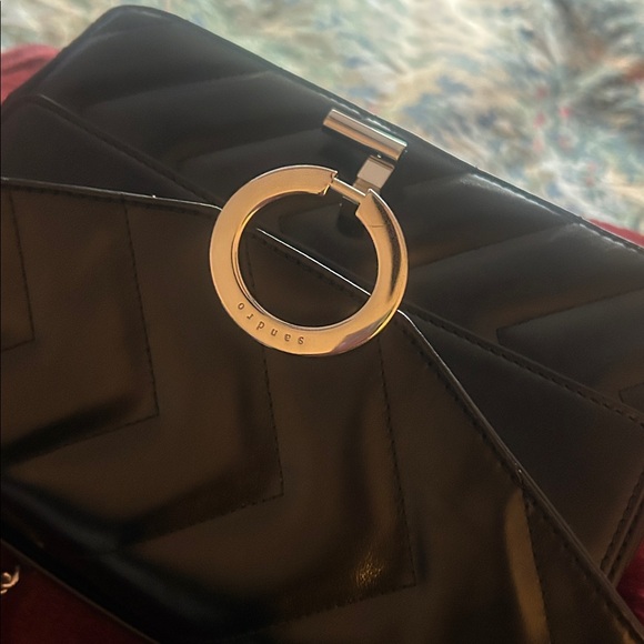 Sandro YZA black leather handbag - Picture 8 of 8